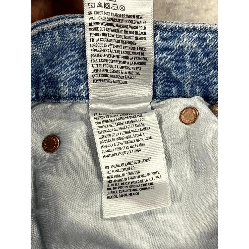 American Eagle‎ Outfitters Strigid Cut Off Shorts Womens 6 Blue Denim Distressed